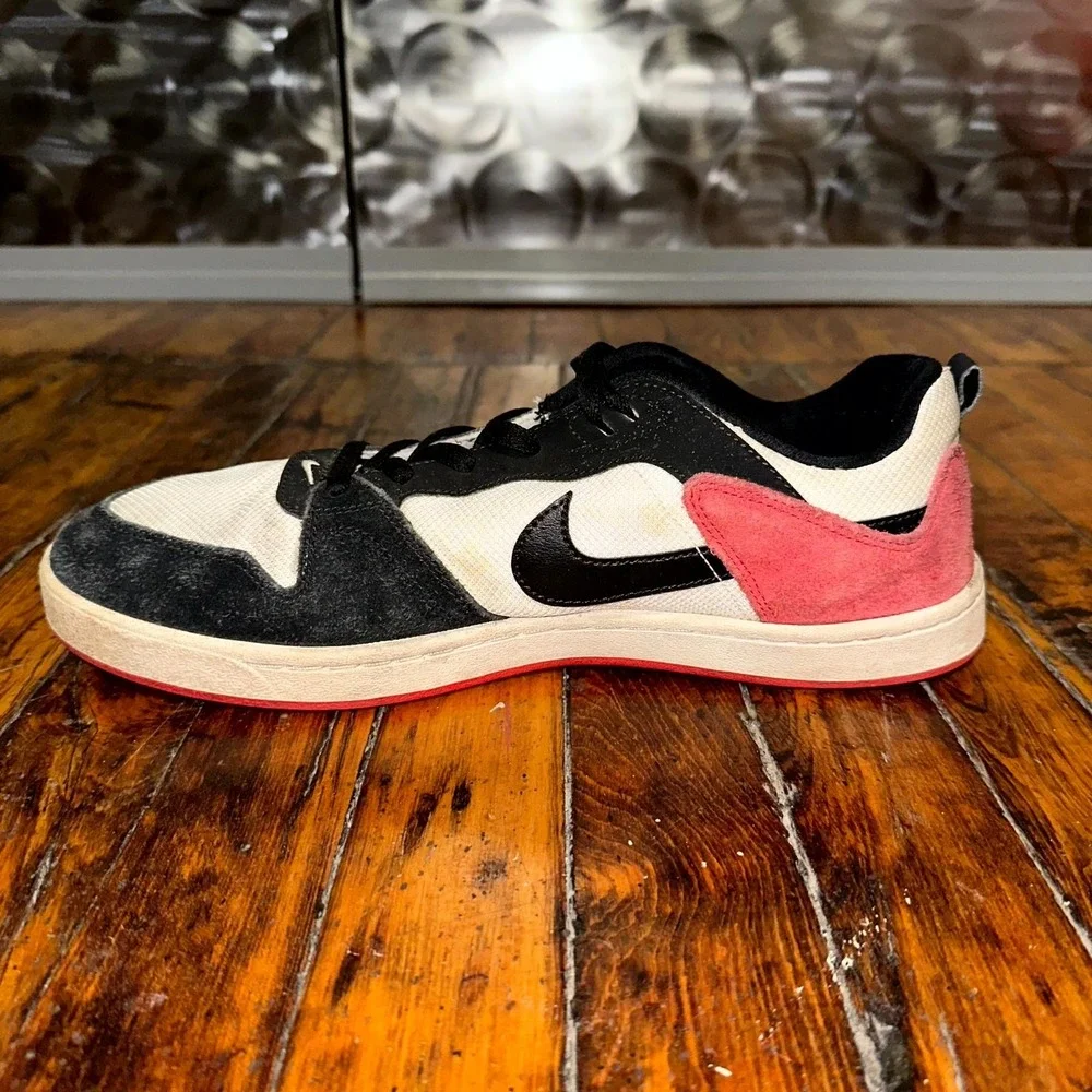 Nike SB Alleyoop Sneakers Men's Size 13 Black White Suede Lace Up Skate Shoes